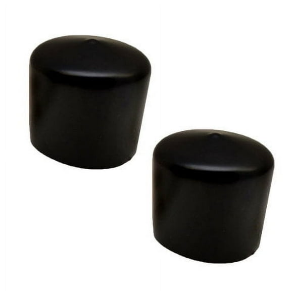 Larson Boat Rod Holder Caps 4272-9041 | 1 7/8 Inch Black Rubber (Pair)