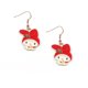 thumbnail image 4 of Sanrio lindos pendientes de gancho de dibujos animados para mujeres niñas Kuromi Melody Cinnamoroll joyería de moda pendiente accesorios de Navidad, 4 of 4