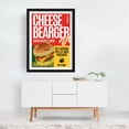thumbnail image 6 of Cheese Bearger Offer - Typography Humor Pop Art Illustration Black Framed Wall Art Print 16 x 24 inches, 6 of 7