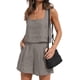thumbnail image 1 of Puntoco 2023 Conjunto de 2 piezas de moda para mujer, top corto sin mangas, pantalones cortos, conjunto de cintura alta con bolsillos Puntoco Puntoco-2610, 1 of 8