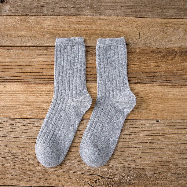 Calcetines de lana de conejo de tubo grueso de otoño e invierno, calcetines de mujer, calcetines cálidos para mujer