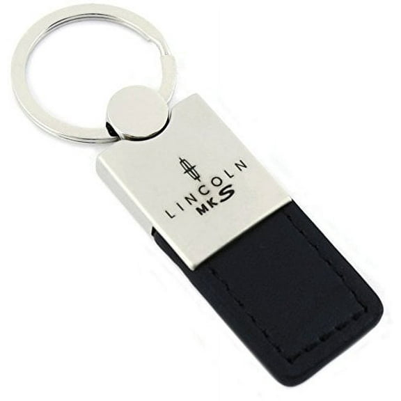 Lincoln MKS Keychain & Keyring - Duo Premium Black Leather