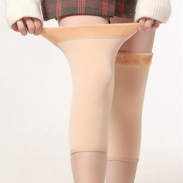 Calcetines gruesos y rodilleras para mayor calidez, resistencia al frío, elasticidad, protección de articulaciones y piernas, rodilleras de invierno para hombres y mujeres, calcetines para mujer