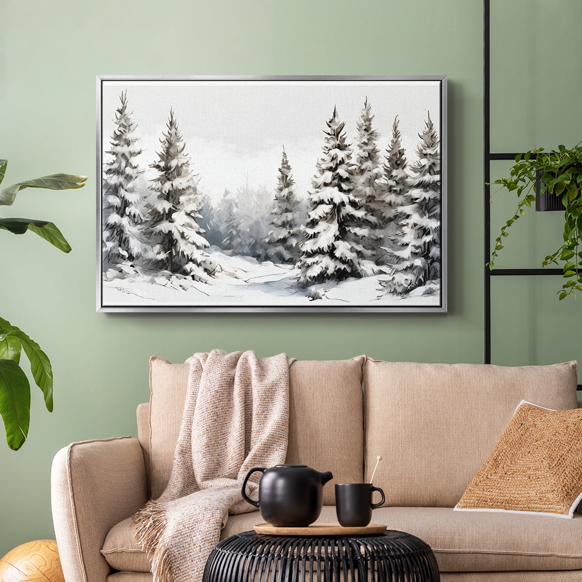 Vintage Landscape-CXCIII By Wexford Home Framed in Silver Wood Gallery Wrapped Canvas 17 in. x 25 in.