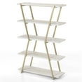 thumbnail image 2 of Furniture of America Ketano Metal 4-Shelf Bookcase in Gold Champagne, 2 of 9