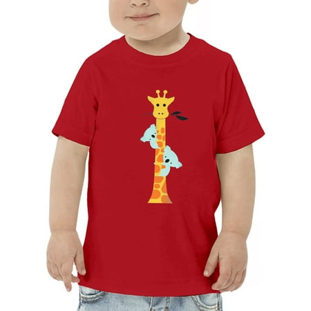 

Image Conscious Koalas Climbing A Giraffe T-Shirt Toddler -Jay Fleck Designs Unisex 3 Toddler