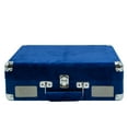 thumbnail image 4 of Arkrocket Curiosity Suitcase Bluetooth Turntable Vintage 3-Speed Record Player with Built-in Speakers Upgraded Turntable Audio Sound (Klein Blue Velvet), 4 of 7
