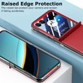 thumbnail image 5 of for Motorola Moto Razr+ 2023 Leather Case with Screen Protector, [Hinge Protection] Premium PU Leather Back Cover Hard PC Bumper Full Coverage Phone Case for Moto Razr Plus 2023 - Red, 5 of 10