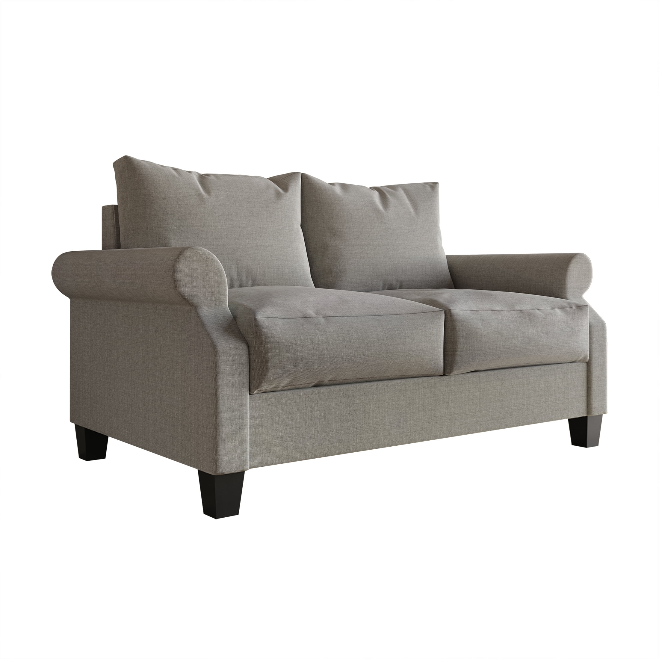 Castle Place Linen Upholstered Loveseats, Gray