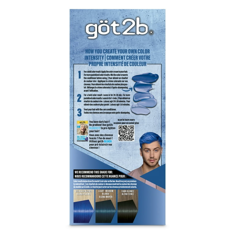 got2b Customizable Semi-Permanent Hair Color Kit Blue Euphoria 095