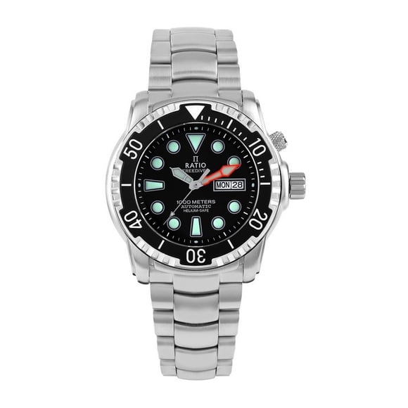 Ratio FreeDiver Helium-Safe 1000M Sapphire Automatic 1068HA96-34VA-BLK Men's Watch