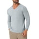 thumbnail image 4 of SUÉTER DE PULLOVER DE PUNTO DE COLOR SÓLIDO DE MANGA LARGA CON CUELLO EN V PARA HOMBRE S GRIS CLARO, 4 of 6