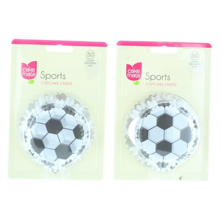 100 ct Soccer Cupcake Liners Football Party Supplies