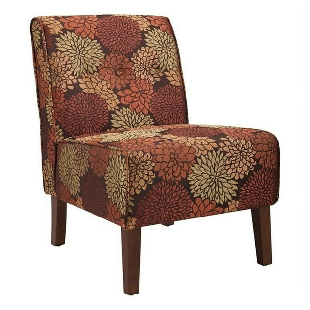 Riverbay Furniture 18.25'' Transitional Fabric Accent Slipper Chair in Red