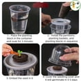thumbnail image 5 of Hydroponic Seed Starter Kit 5-Piece Transparent Plastic Cylinder Indoor Herb Garden System with Growing Pot and Lid for Summer Indoor Planting C#016 White, 5 of 6
