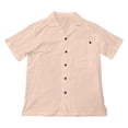 thumbnail image 4 of Men's 2 Piece Linen Short Sleeve Button Down Shirt and Shorts Set Casual Summer Outfits Size 3XL Khaki, 4 of 9