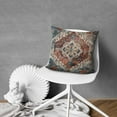 thumbnail image 5 of Boho Ethnic Design Linen Blue Carpet Pattern Farmhouse Throw Pillow Covers 18 X 18 Inch, Set Of 2, Linen Study Sofa Cushion Cover Indoor Living Room Home Decor, 5 of 7