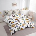 thumbnail image 2 of Homewish Western Retro Witch King Bedding for Kids, White Magic Quill Bottle King Bed in a Bag, Polka Dot Reversible, 7pcs, 2 of 7
