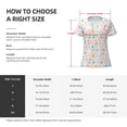 thumbnail image 4 of Goofa Happy Easter Pattern Womens Deep V Neck Low Cut Tops Casual Summer Short Sleeve Ribbed Knit T-Shirts-Small, 4 of 5