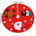thumbnail image 3 of Non Woven Red Christmas Tree Skirt Old Man Snowman Deer Tree Skirt Christmas Tree Ornaments Christmas Gift Size 39 Inches, 3 of 7