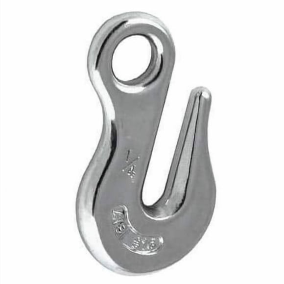 Marinenow Stainless Steel 316 Eye Chain Grab Hook 1/4", 5/16", 3/8", 1/2" (1/2", 05-Pack)