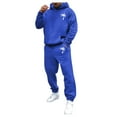 thumbnail image 3 of ibiyuan Men's 2 Piece Sweat Pants Set Long Sleeve Pullover Hoodie and Pants Hoodie Pullover Tops Sweatshirt Pants Track Suits,Blue, 3 of 6