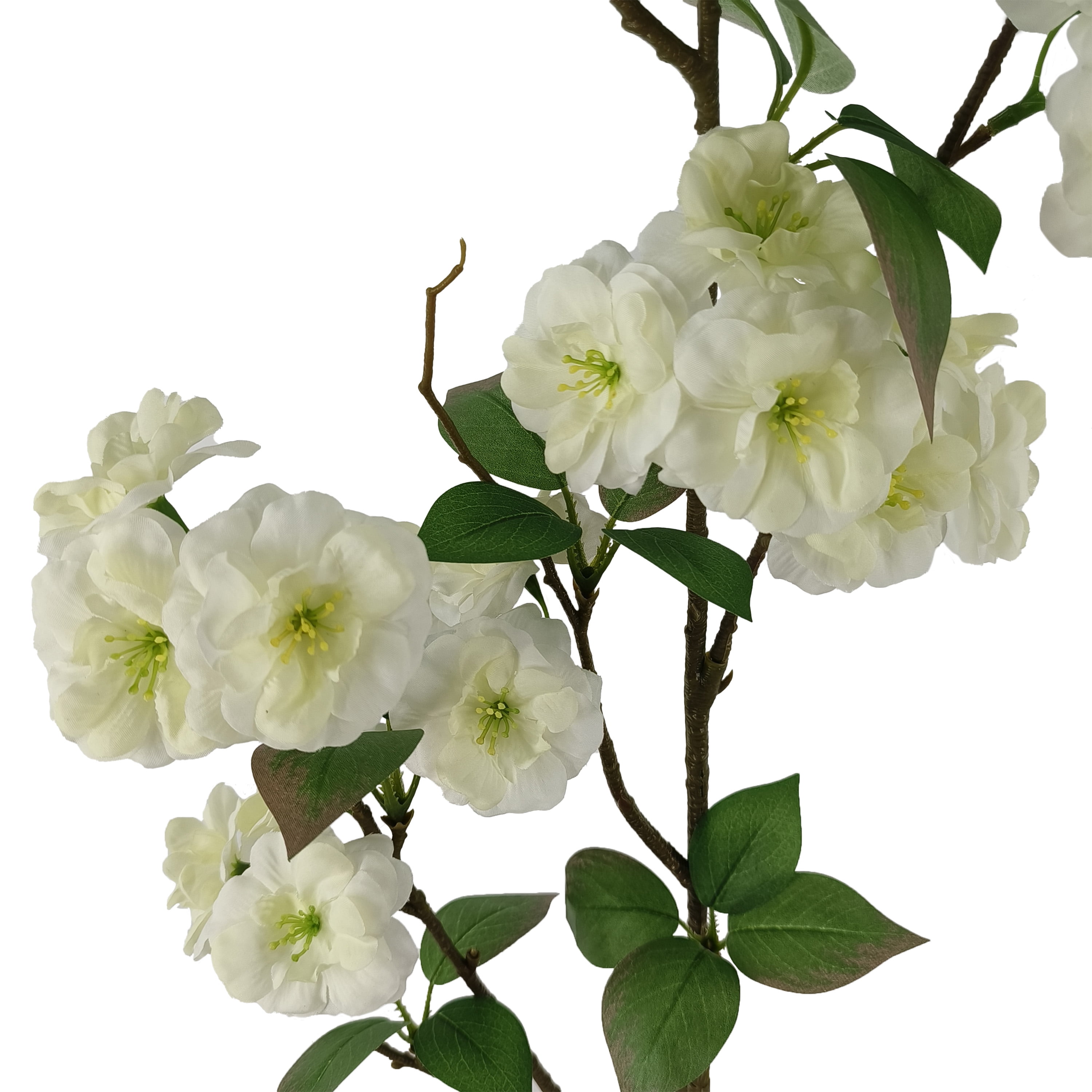 Mainstays 50" Artificial Flower Cherry Blossom Stem, White Color. Indoor Use.