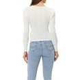 thumbnail image 3 of Unique Bargains Femmes Col Rond Hallowe Casual Slim Fit Tops Chemises à Manches Longues Blanc S, 3 of 5
