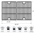 thumbnail image 3 of Grill Grates for Nexgrill Home Depot 720-0830H 720-0783E 720-0670C, 17 Inch Cast Iron Replacement Parts for Nexgrill 720-0888 720-0888N Charbroil 463241113 463446015 720-0670D, Master Forge 1010037, 3 of 9