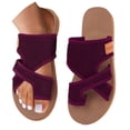thumbnail image 2 of Orthopedic Sandals for Woman Summer 2026 Comfortable Breathable Slip On Flip Flops Arch Support Casual Shoes Beach Slippers,Red,40, 2 of 5