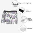 thumbnail image 3 of Yiaed Violets Flowers Print Men's Soft Cotton Boxer Shorts Breathable Boxers Underwear Moisture-Wicking Underwear Stretch Boxer Briefs for Man-Small, 3 of 5