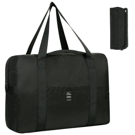 Duffel Bag Ver Foldable Tote For Overnight Weekend Outdoor Sports 35l Luggage With Fixing Strap Black