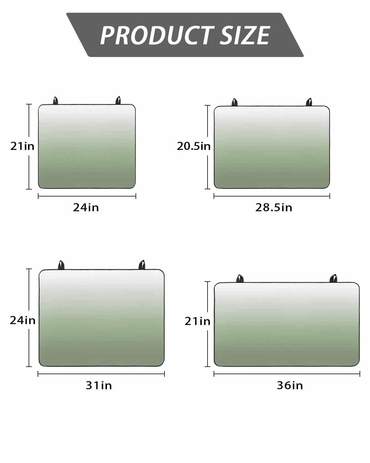 Stove Top Covers for Electric Stove, Sage Green Ombre Glass Stovetop Cover Protector, Modern Sage Green Abstract Art Induction Cooktop Protector Oven Mat for Kitchen Countertop 24"x21"