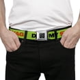 thumbnail image 3 of Buckle-Down Belt, Seatbelt Buckle Belt, Dont Sweat My Swag Neon Green Black Red, Youth 22 to 32 Inches, 3 of 9