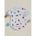 thumbnail image 5 of BemeyourBBs Baby Summer Romper Stylish Ball Print Short Sleeve Infant Jumpsuit, 5 of 9