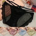 thumbnail image 6 of Republic Ancient Style Exquisite Ink Print Thin Cross Straps Mesh Panties, 6 of 9