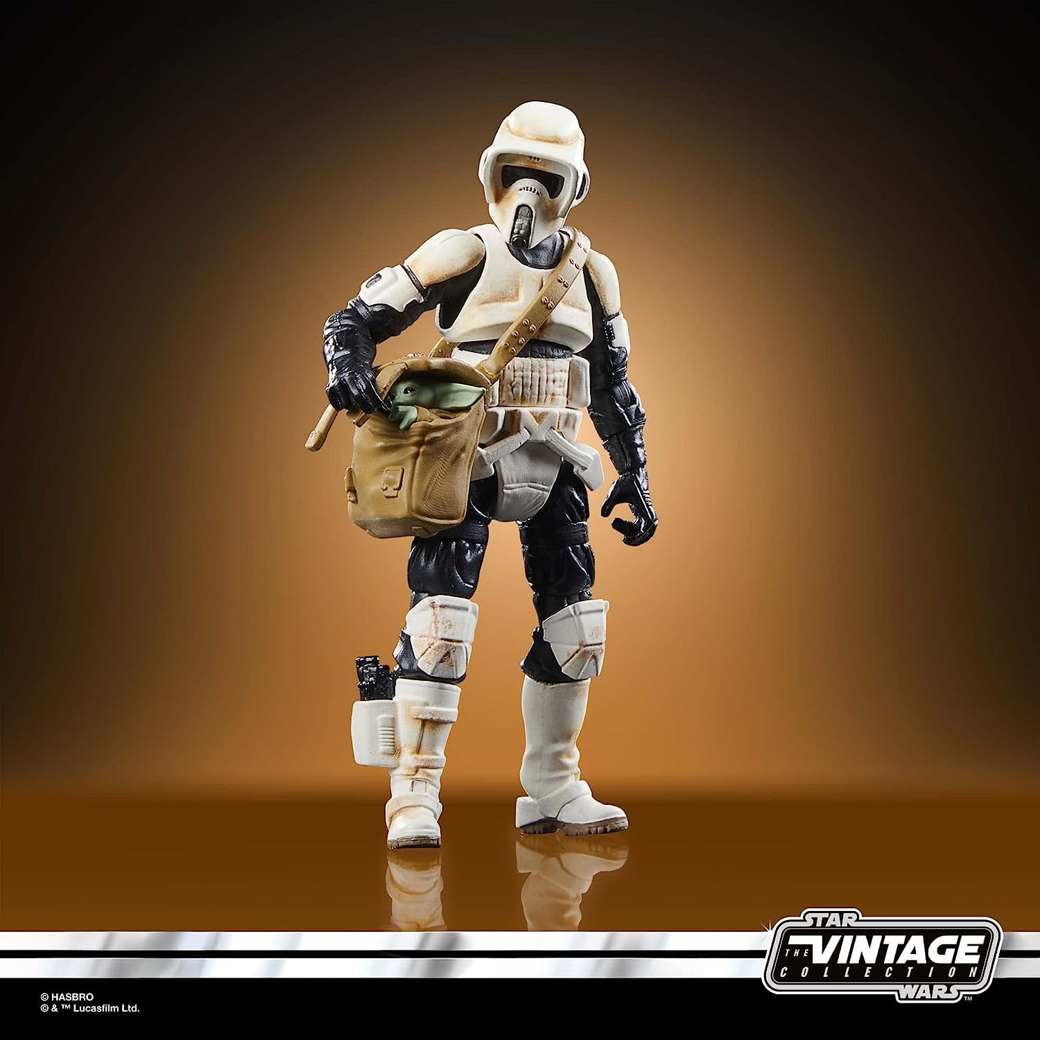 Star Wars: The Vintage Collection Speeder Bike Scout Trooper & Grogu Vehicle Kids Toy Action Figure for Boys and Girls Ages 4 5 6 7 8 and Up