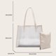 thumbnail image 3 of Bolsa de axila de moda de playa transparente de plástico simple para mujer (beige) Sywqhk Para Estrenar, 3 of 9