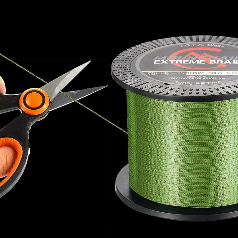 Braided Fishing Line, 4 or 8 Strands Abrasion Resistant Braided Lines Super  Strong 100% PE Sensitive Fishing Line 1000M