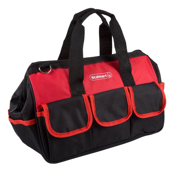 Soft Sided Tool Bag With WideMouth Storage, Storage Pockets and