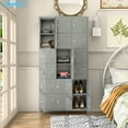 thumbnail image 3 of JAORD Metal Storage Locker, 18 Doors Metal Lockers for Office Gym Bedroom Dormitory, 72" Tall Steel Locker cabinet for Employees, Assembly Required (18 Doors, Light Gray), 3 of 8