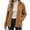 Brown, variant on Women's Fleece Jacket Full Zip Long Sleeve Coat Stand Collar with Pocket,Lightweight Warm Fall Winter Daily Casual Comfy Wear,Pink,3XL