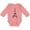Mauve, variant on Inktastic Eiffel Tower in Paris with Flowers and Pink Banner Boys or Girls Long Sleeve Baby Bodysuit