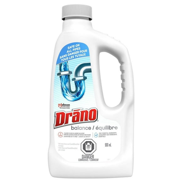 Drano Balance Drain Cleaner and Clog Remover, 900ml