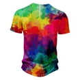 thumbnail image 4 of IROINNID Men'S T-Shirts Big and Tall T Shirts for Men,Lightweight Thin Basic V-Neck Botton Summer Tie-dye Colored Comfortable Casual Tops, 4 of 4