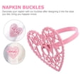thumbnail image 3 of COSMOBETTY 6Pcs Delicate Napkin Clips Pink Heart Shape for Family Members and Friends During Parties, 3 of 7
