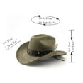 thumbnail image 3 of OJSFQUFP Women Western Cowboy Hats Studded Wide Brimmed Hats with Belt, 3 of 6