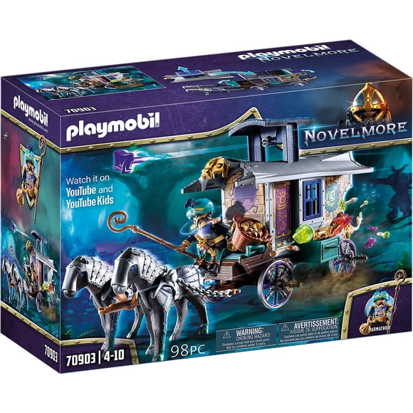 Carruaje mercante Violet Vale de Toy Playmobil con cañón oculto