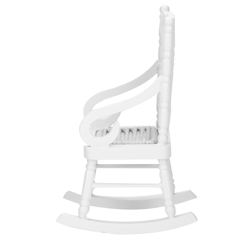 1:12 Miniature Furniture Decor Wooden Rocking Chair For Mini Dollhouse ❤lo 