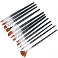 thumbnail image 3 of 12pcs Nylon Hair Drawing Brush Various Specification Short Rod Drawing Pens for Gouache Oil Painting, 3 of 11